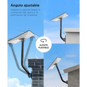 Soporte para Antena Starlink Mini Exterior Tubo Extensible 82cm Caño 25mm Curvado