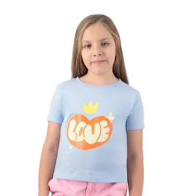 Playera Fantastic Niña Manga Corta Estampado Love