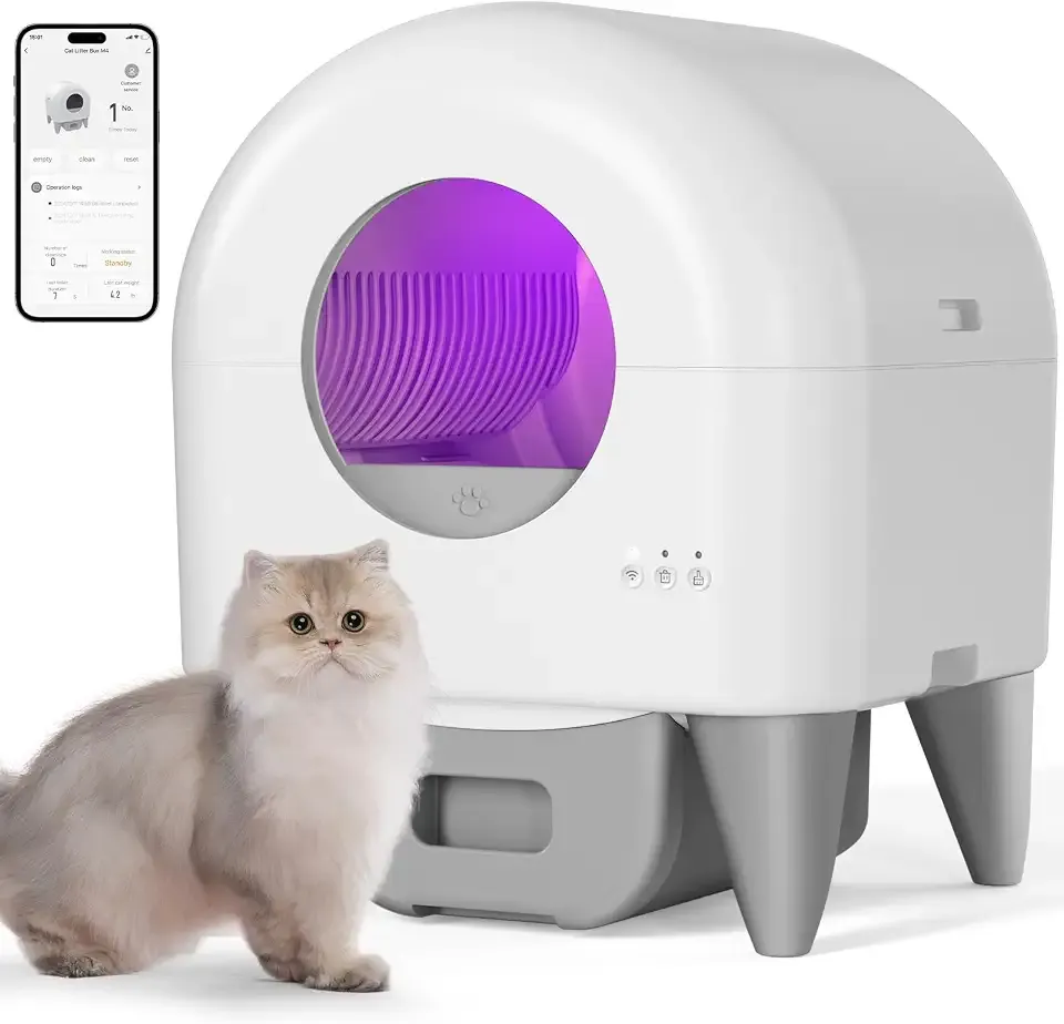 Fumoi Automatic Litter Box,Safety Sensor,App Control,Washable Litter Tray