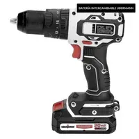 Taladro percutor inalámbrico 20 V con 2 baterías