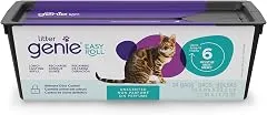 Litter Genie Easy Roll Refill, 24 Bags, Long Lasting Cat Litter Bags Refill | Easy tear-off bags with odour-locking technology make litter disposal quick and mess-free for up to 6 months for one cat.