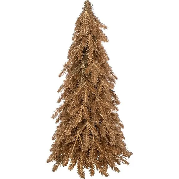 J-Line kerstboom goud - kunststof en polyschuim - 20 x 50 cm