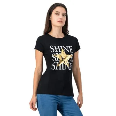 Playera Mxstaza Mujer Estampado Frontal Shine