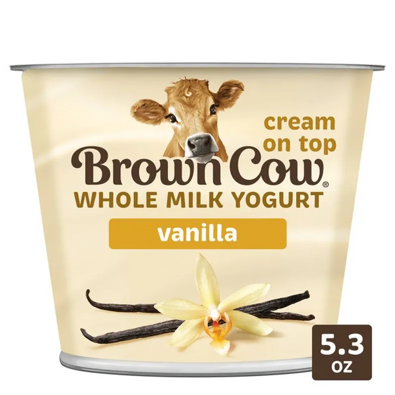 Brown Cow® Brown Cow Cream Top Vanilla Whole Milk Yogurt, 5.3 oz. Cup - Creamy, Delicious Yogurt