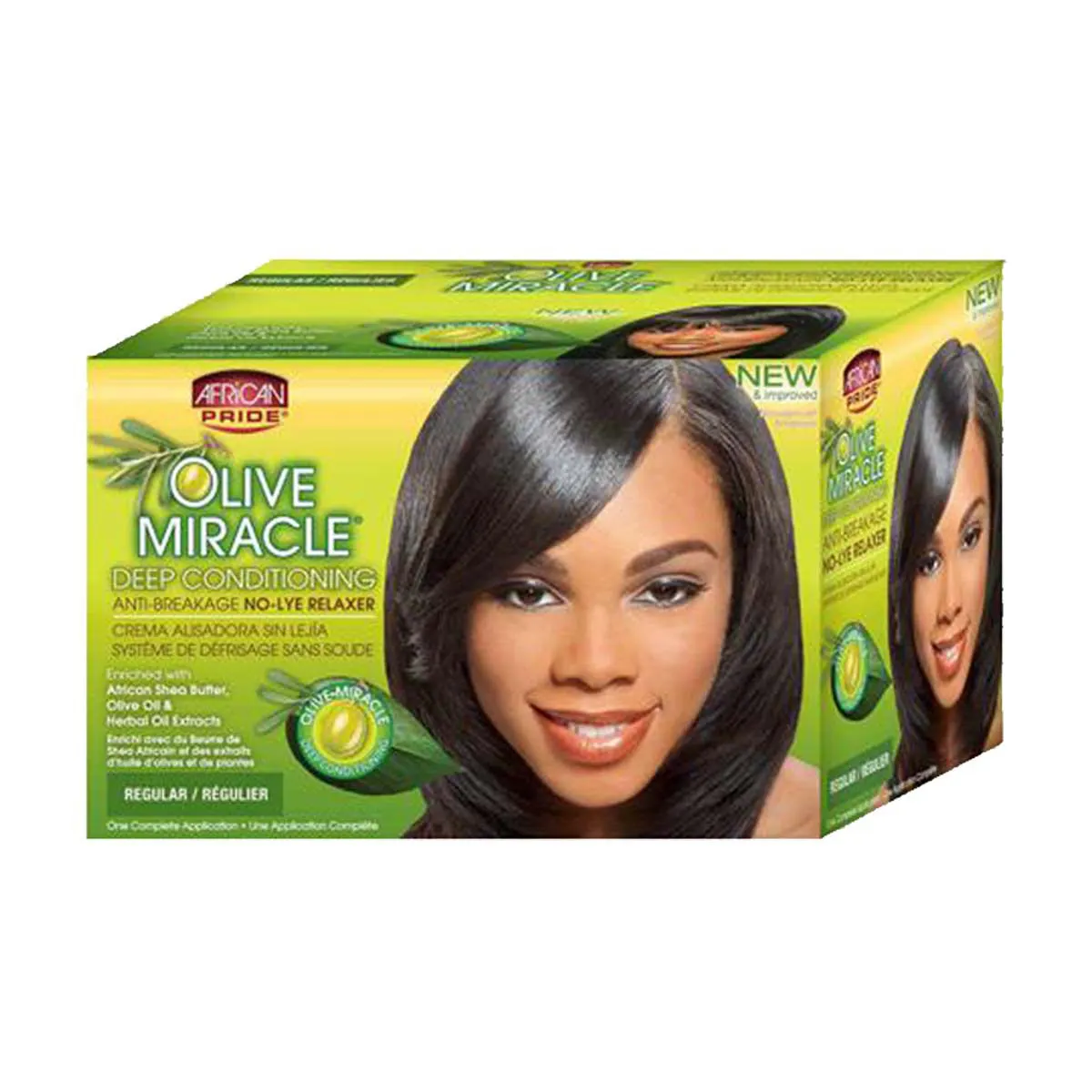 African Pride Olive Miracle Deep Conditioning Relaxer, Regular