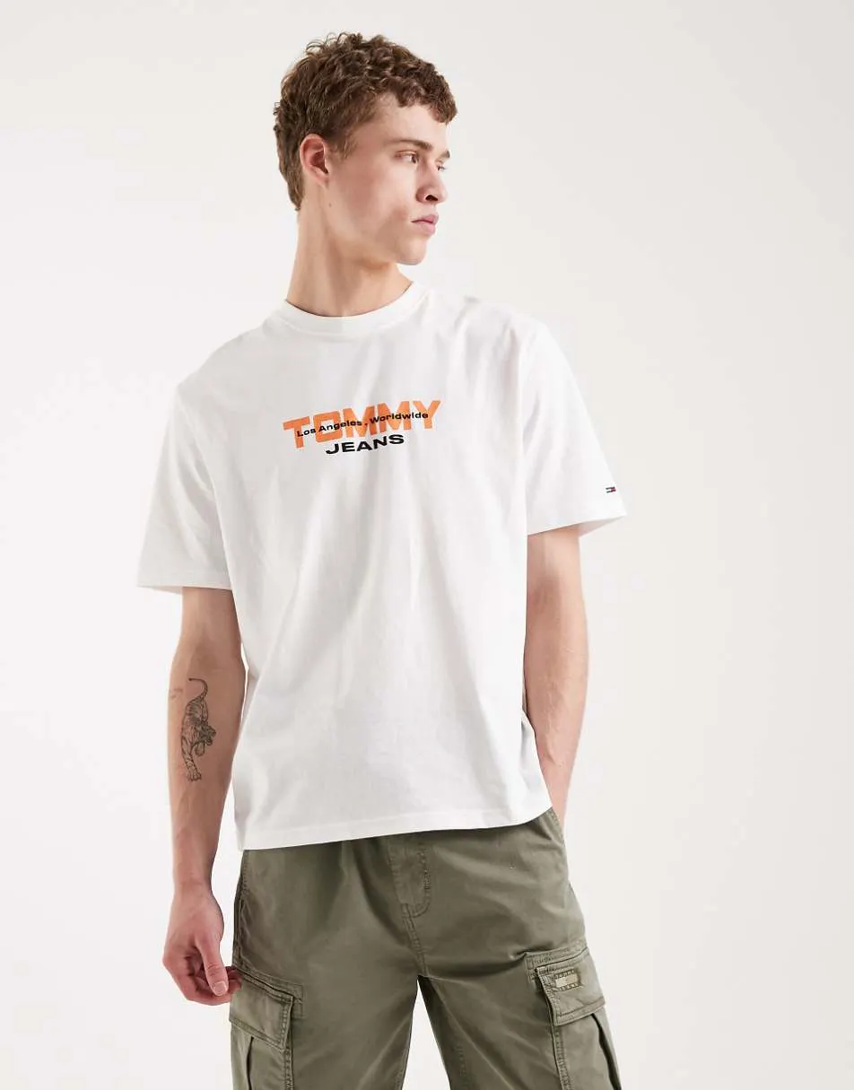 Tommy Jeans 90s block t-shirt in white