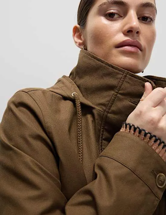 Parka aus Segeltuch mit hohem Baumwollanteil, Kapuze und Stormwear™