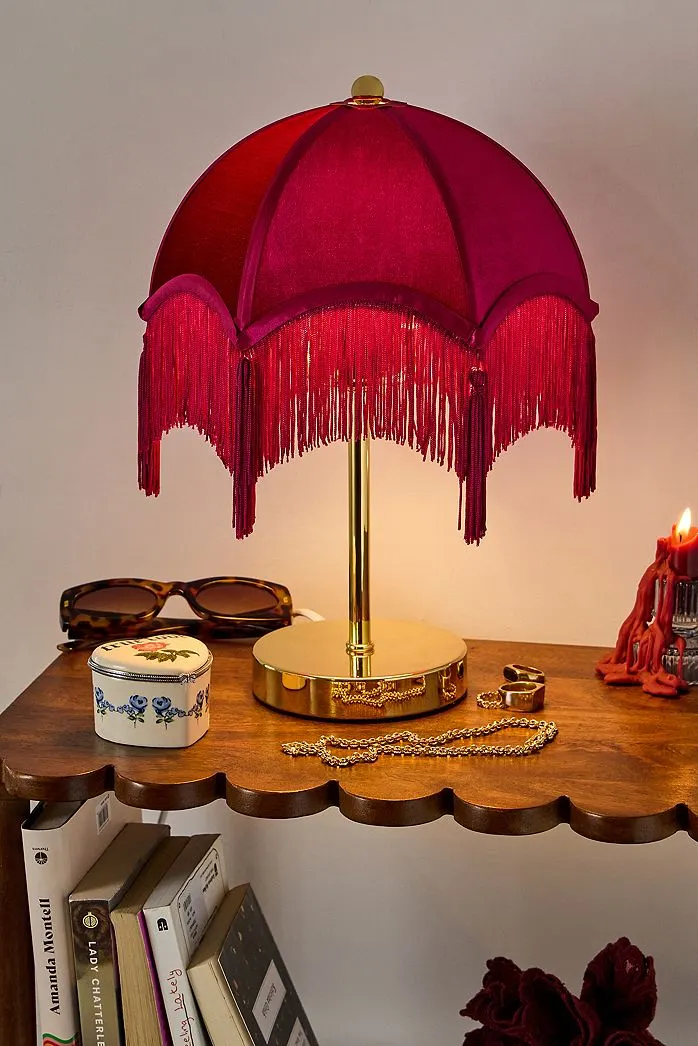 Lampada da Tavolo con Nappa Burgundy Love