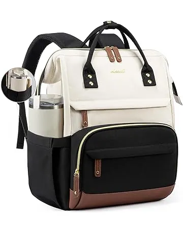 LOVEVOOK Laptop Backpack for Women, 15.6 Inch Work Business Backpacks Purse With Large Capacity, Waterproof Nurse Bag College Bookbag for School, Waterproof Casual Daypack for Travel