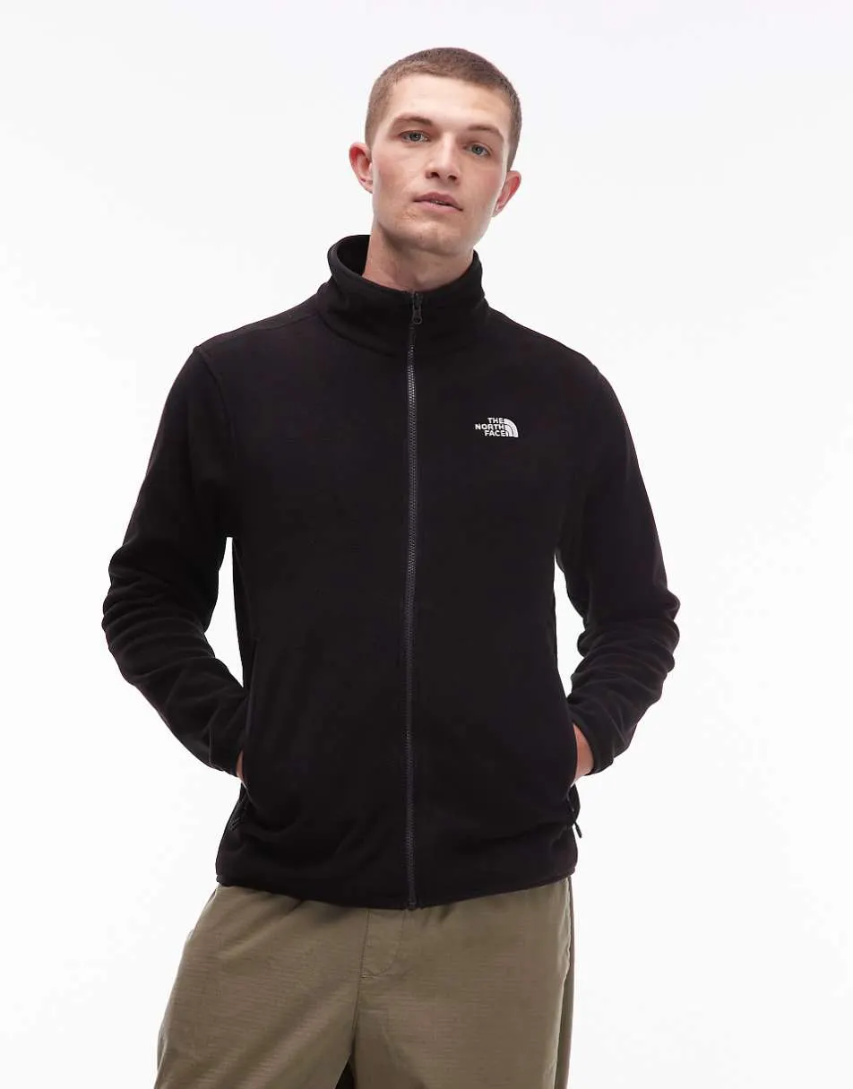 The North Face Glacier 100 zip up fleece in black