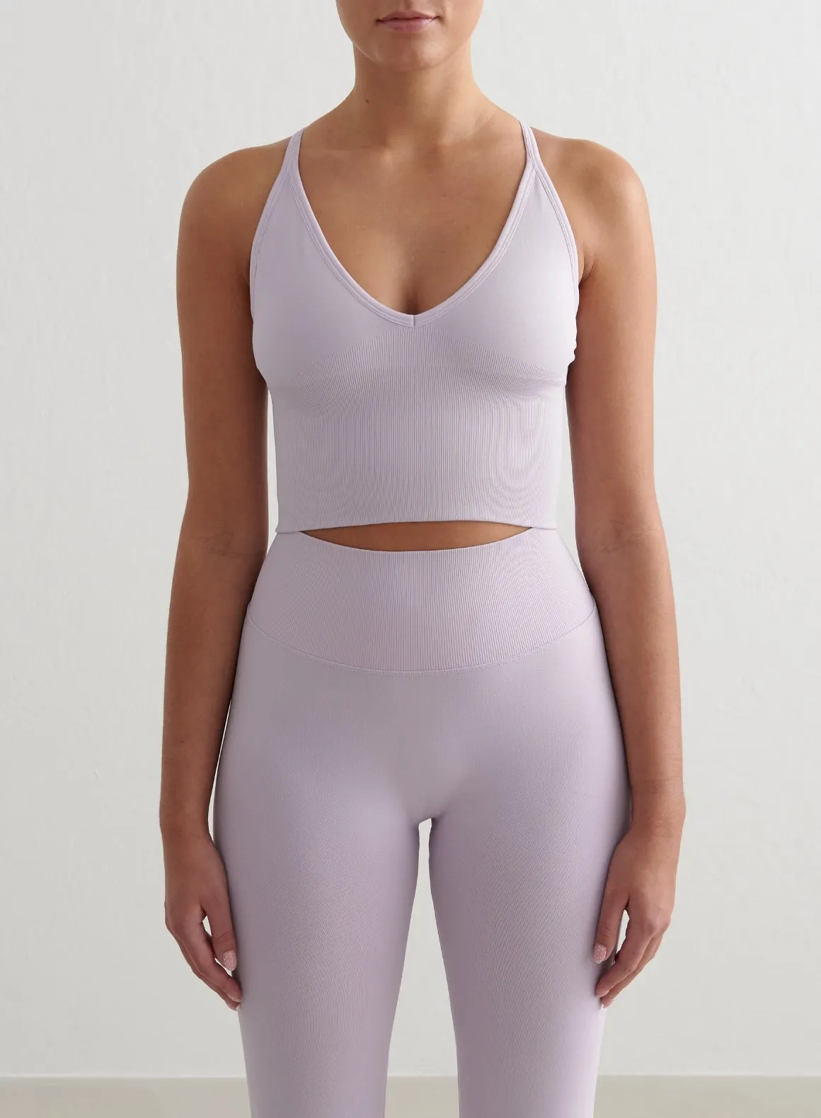 Pale Lavender Shape Seamless Cross Back Bralette