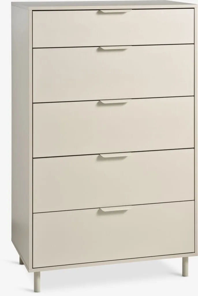 Cassettiera 5 cassetti SKAVE beige
