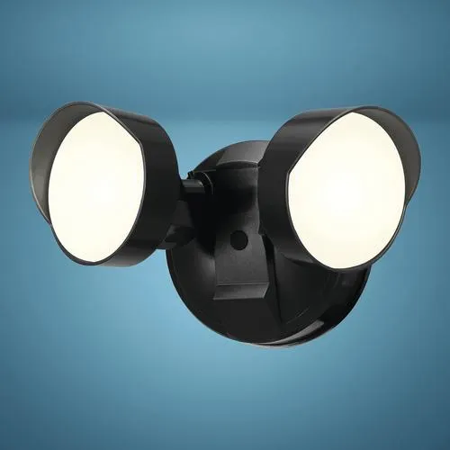 Patriot Lighting® Black Dual Head Motion Sensor Security Flood Light