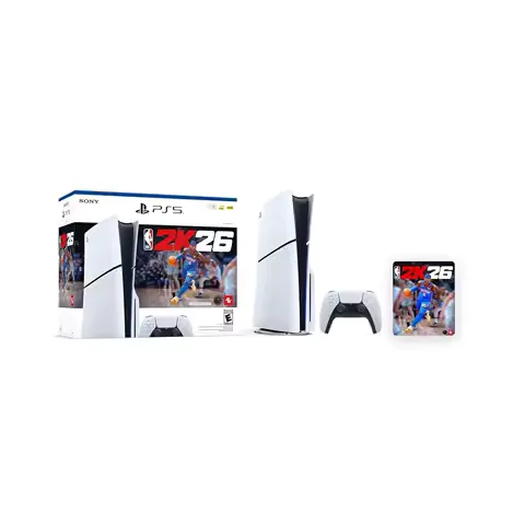Sony PlayStation 5 Console - NBA 2K26 Bundle - Includes DualSense Wireless Controller - 4K Gaming System