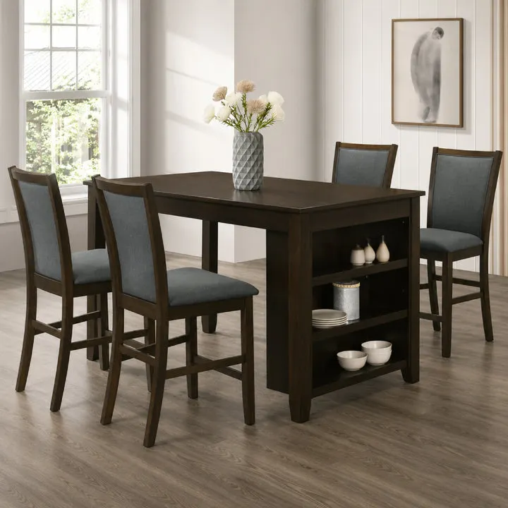 Toulon (5-Piece) Counter Table Set by Best Home - Gray/Brown