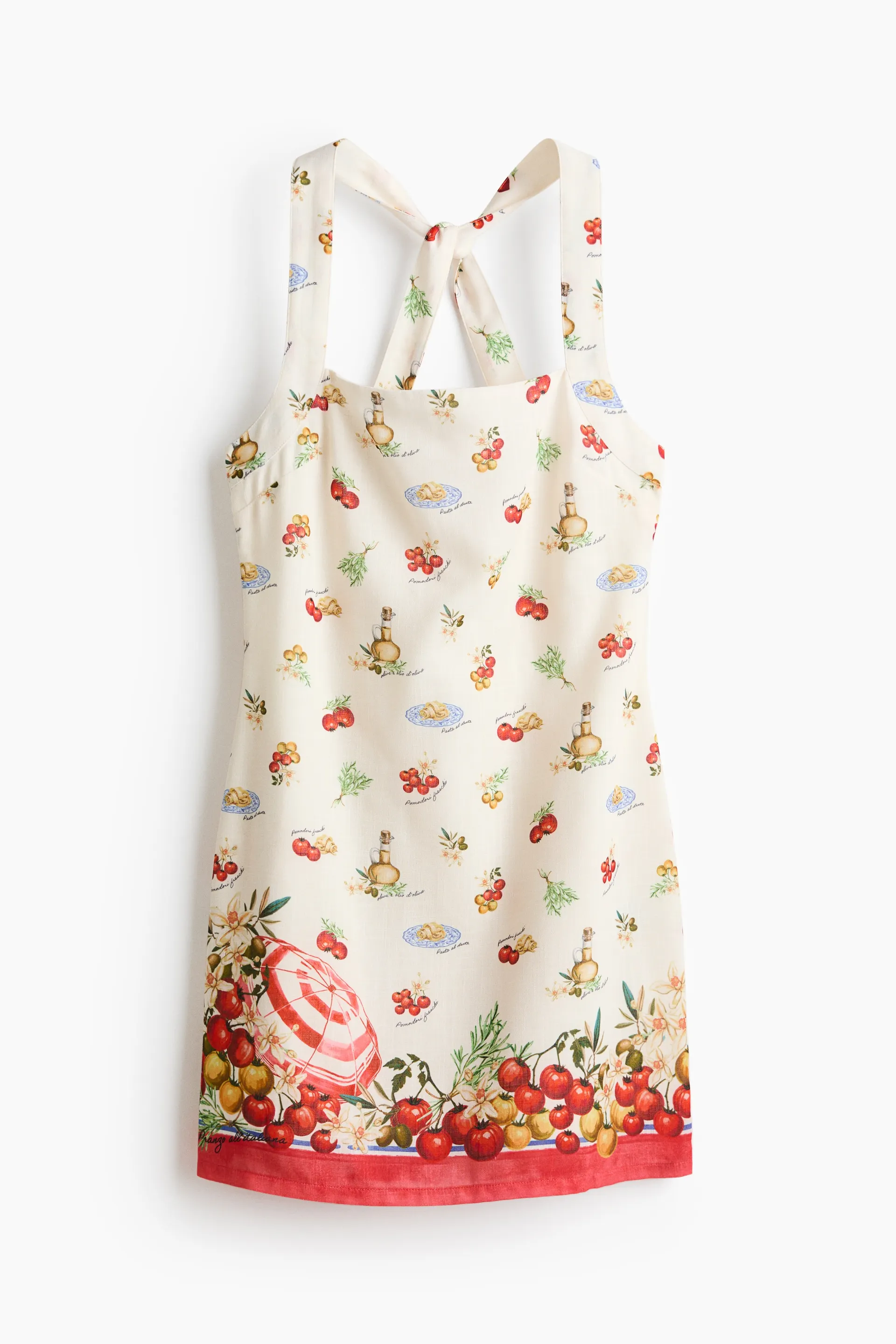 Vestido estampado con detalle girado