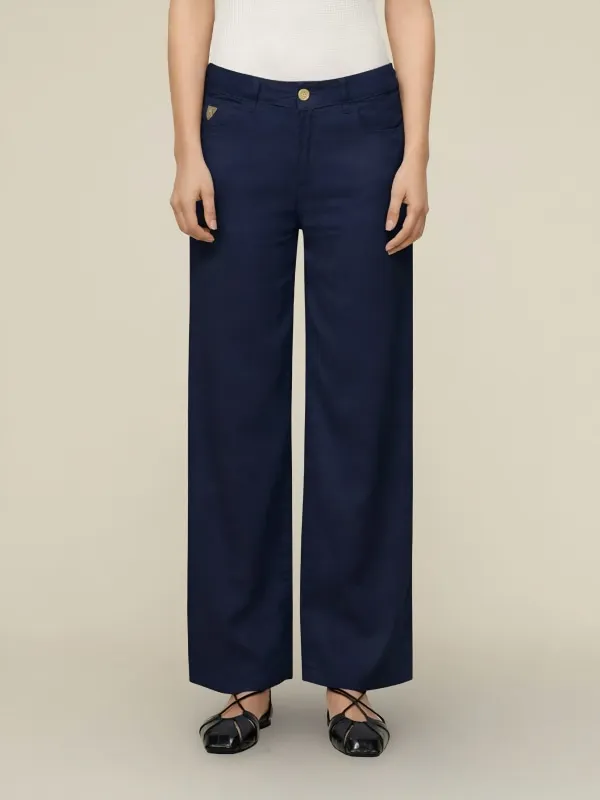 Culotte Linen Summer Navy