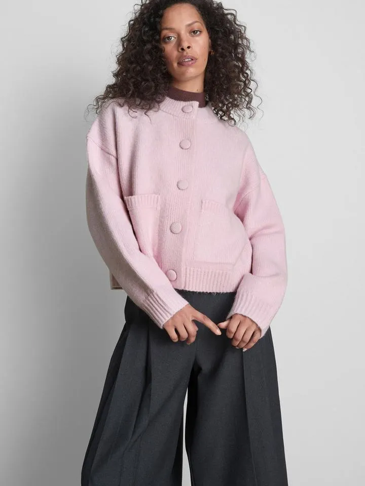 Cardigan bomber lavorato a maglia