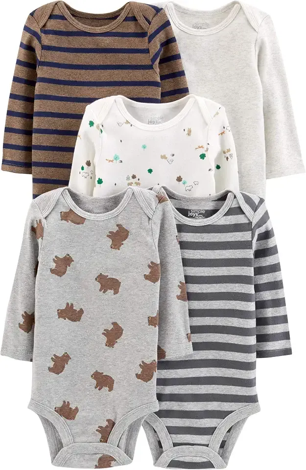 Baby Boys Long-Sleeve Bodysuit Pack of 5Bodysuit