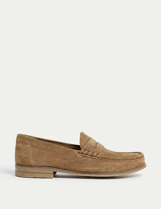 Penny-Slipper aus Wildleder