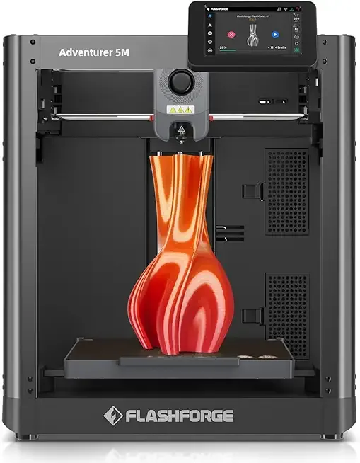 FLASHFORGE AD5M 3D Printer Fully Auto Calibration Print with 1-Click Max 600mm/s Speed, All-Metal CoreXY Structure Precise Printing, Easy-Maintenance Quick-Swap Nozzle, Print Size 220x220x220mm