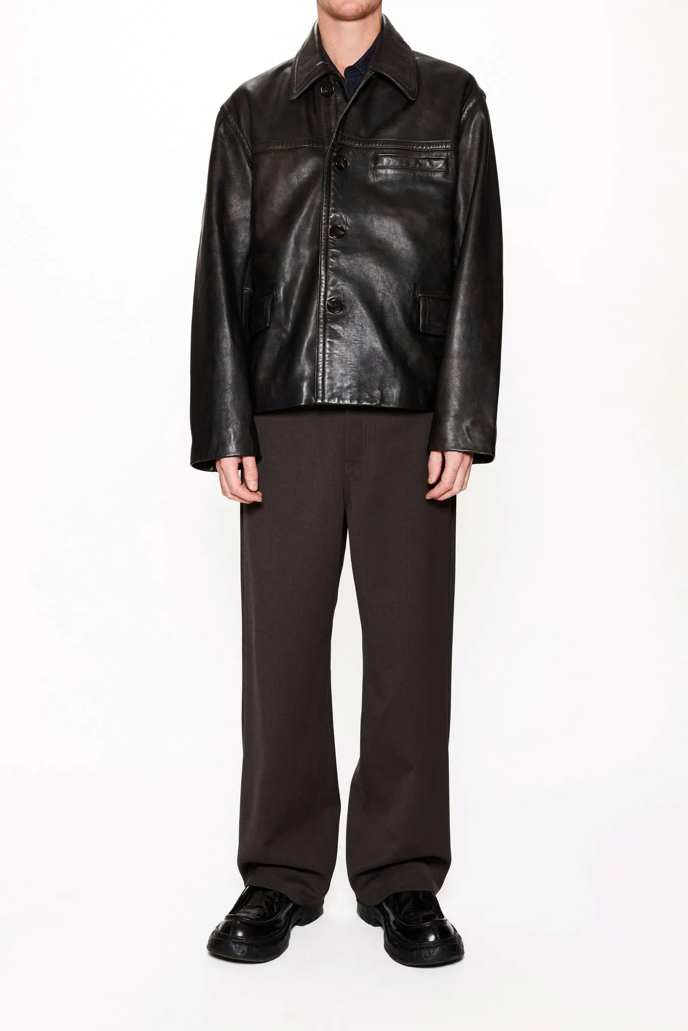 Boxy Leather Jacket