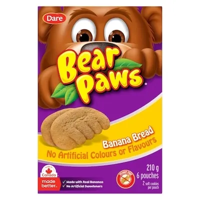 Bear Paws Banana Bread Cookies