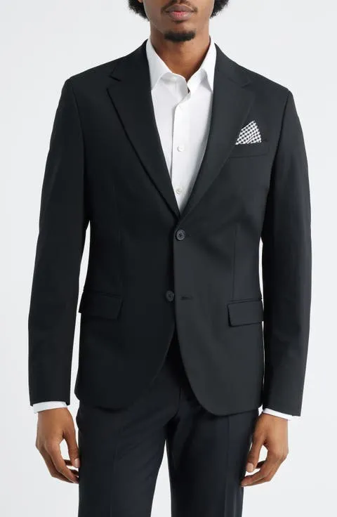 Slim Fit Solid Stretch Suit Jacket
