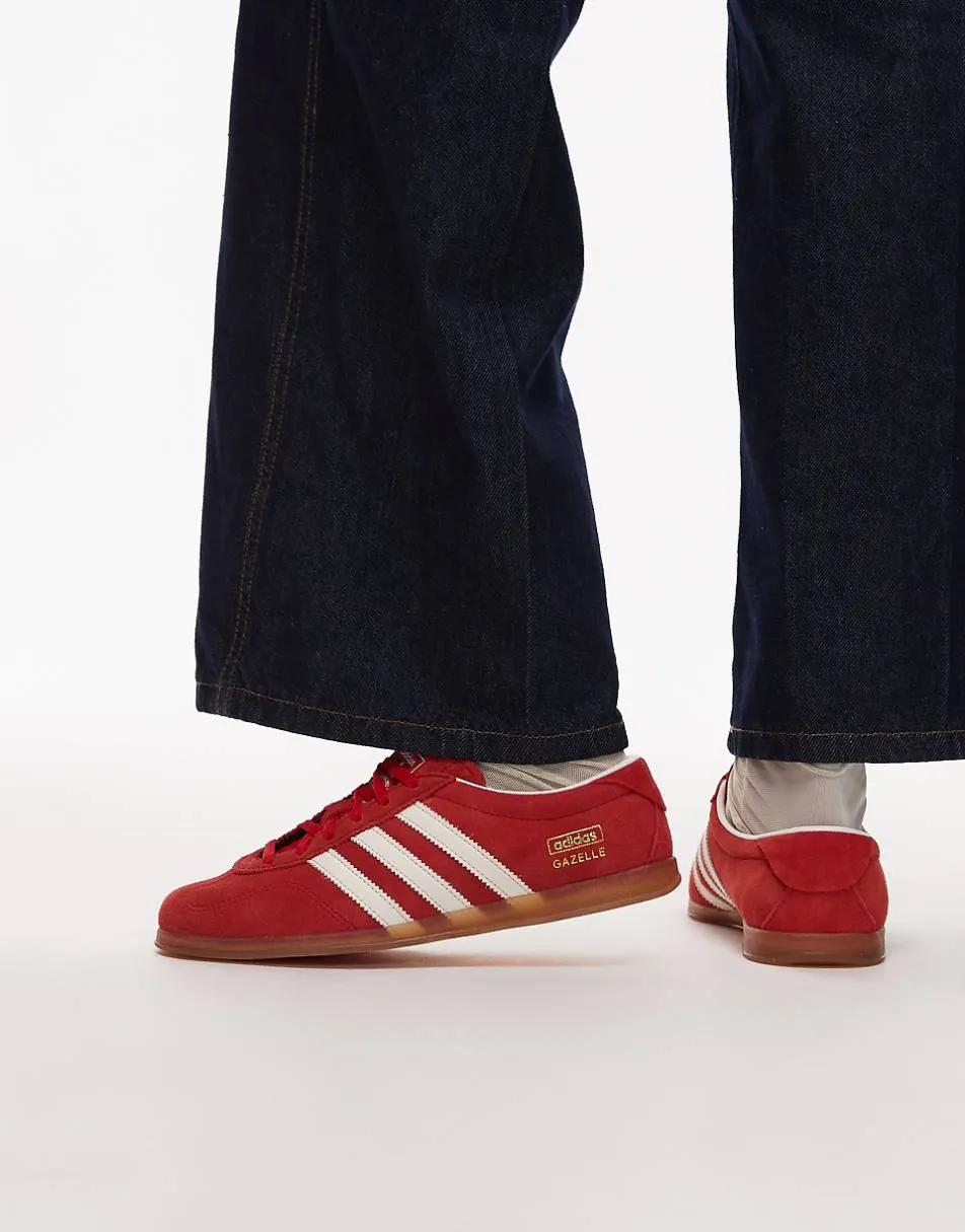 adidas Originals Gazelle Lo Pro trainers in red and white