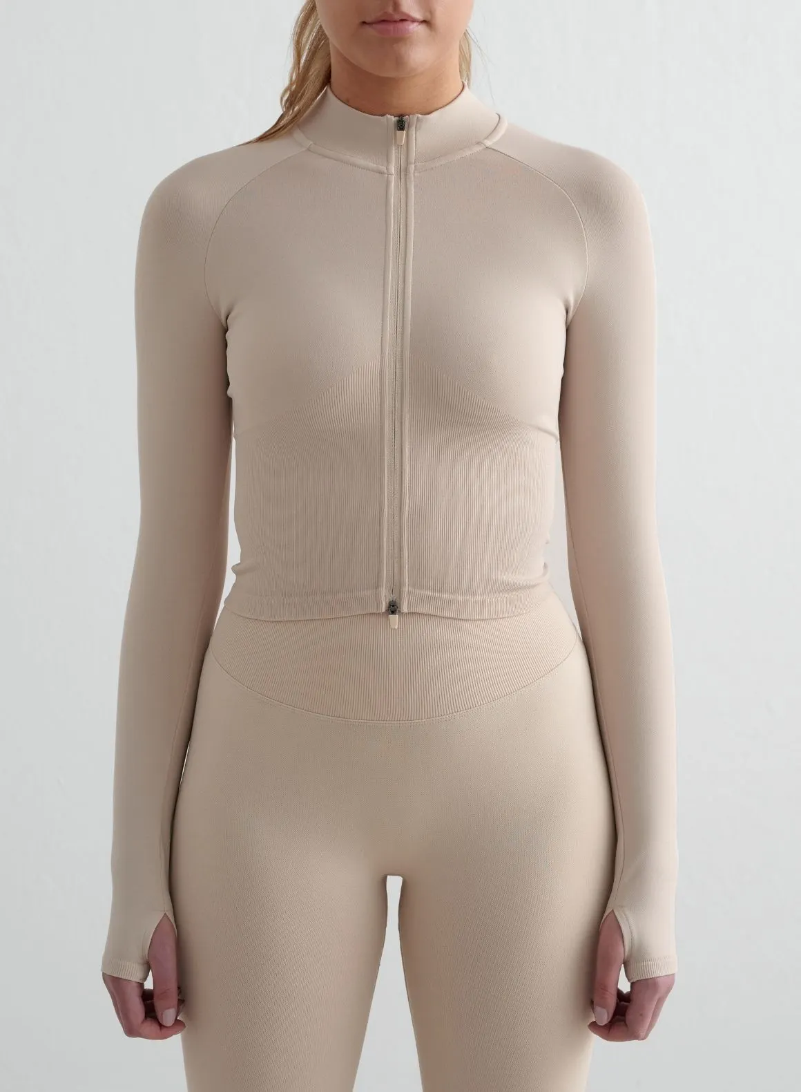 Clay Shape Seamless Zip Jacket