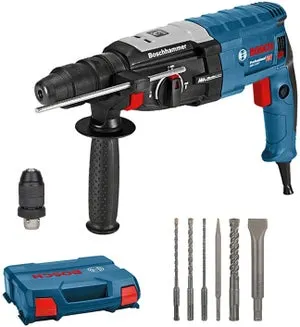 Bosch Professional Martello Perforatore Gbh 2-28 F (Motore da 880 Watt, Ø Foro Max. Nel Calcestruzzo: 28 Mm, Incl. Set per Foratura e Scalpellatura d