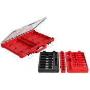 Milwaukee 47 Piece 1/2" Drive SAE & Metric Ratchet & Socket Set PACKOUT Trays 48-22-9487T