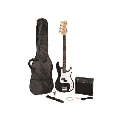 ENCORE E40 - BASS BLASTER PACKAGE - GLOSS BLACK - ELECTRIC BASS/AMP/STAND/GIG BAG/TUNER/STRAP/CABLE