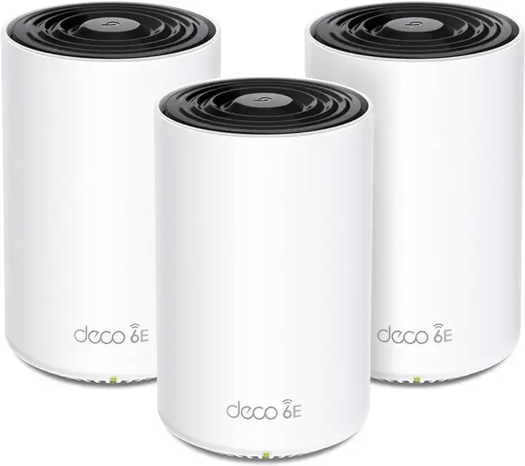 Deco XE70 Pro AXE4900 Tri-Band WiFi 6E Mesh WiFi System - 2.5G WAN/LAN Ports, 4.9 Gbps Wi-Fi 7,200 Sq. Ft Coverage, Connect up to 200 Devices, 6 GHz Band, 3-Pack
