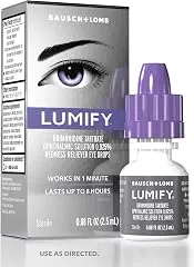 Lumify Redness Relief Eye Drops, Whiter & Brighter Looking Eyes, 0.08 oz | Whitens eyes in 1 min, lasts up to 8 hours, 2.5mL bottle, For Whiter & Brighter Looking Eyes, travel-size Lumify Redness Relief Eye Drops, Whiter &…