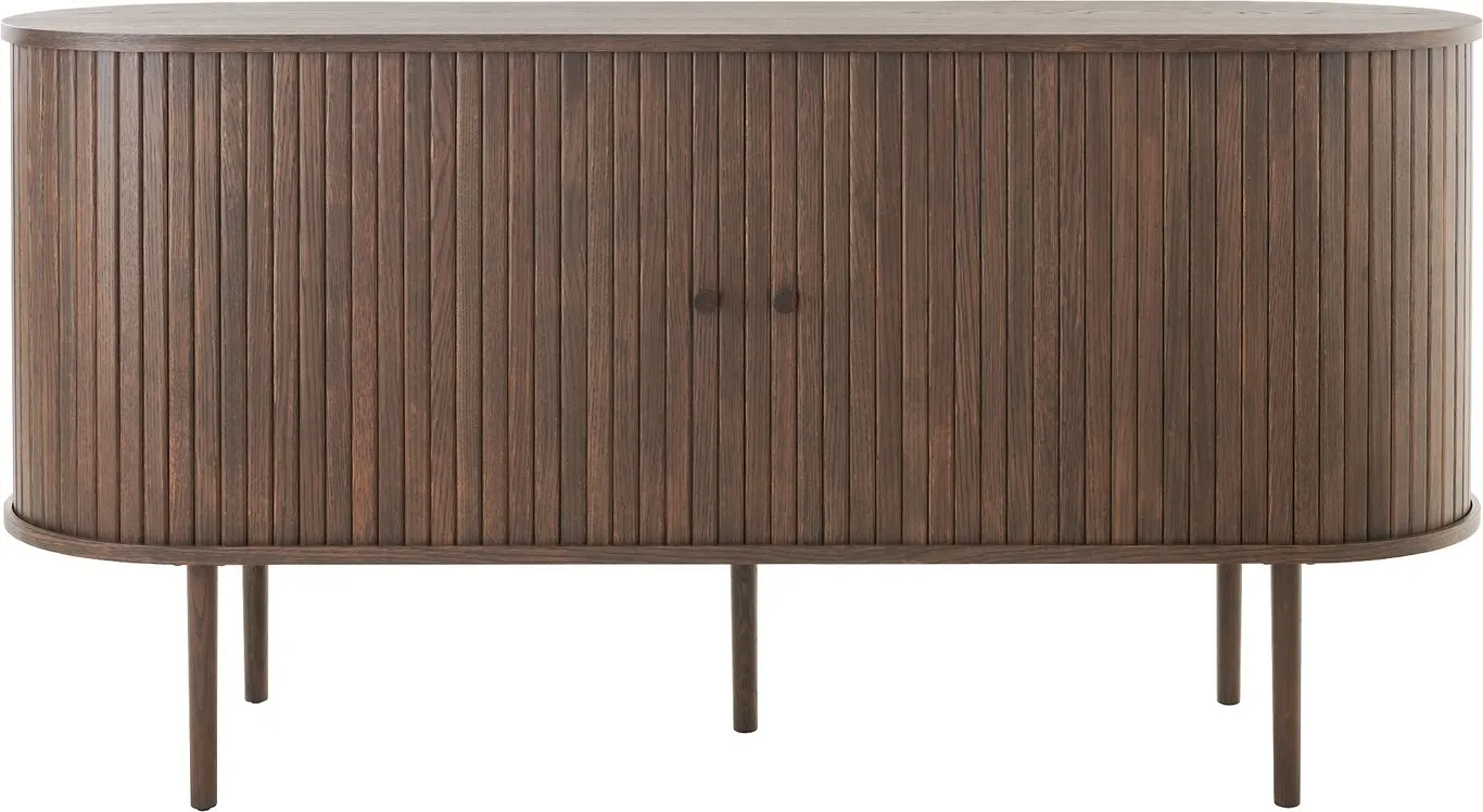 Slide stor skjenk 150x45, H 76 cm, brun, lakkert eikefiner