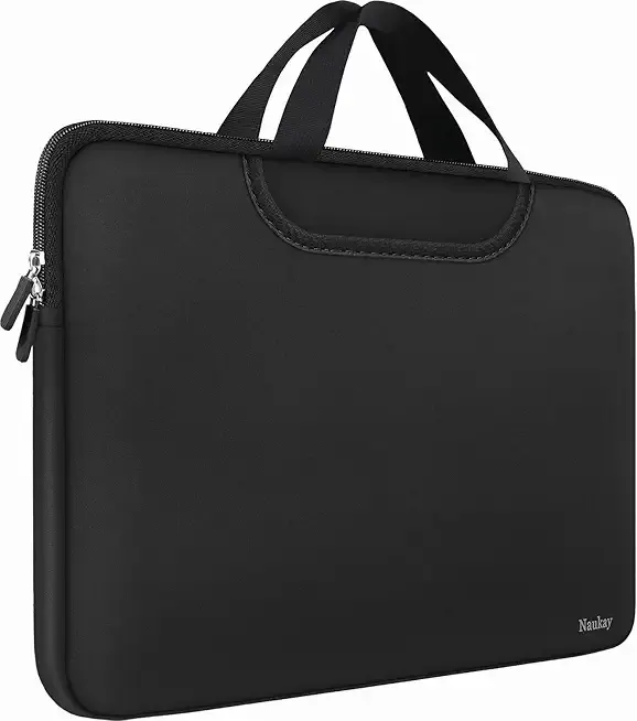 Laptop Sleeve Bag 15.6 Inch, Durable Traveling Briefcase Handle Bag & with Extra Pockets, Computer Protective Case Compatible for 15 15.6 inch HP, Dell, Acer, Asus, Black