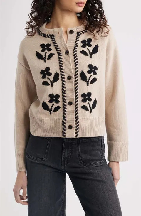 Rails Mavie Intarsia Floral Cardigan