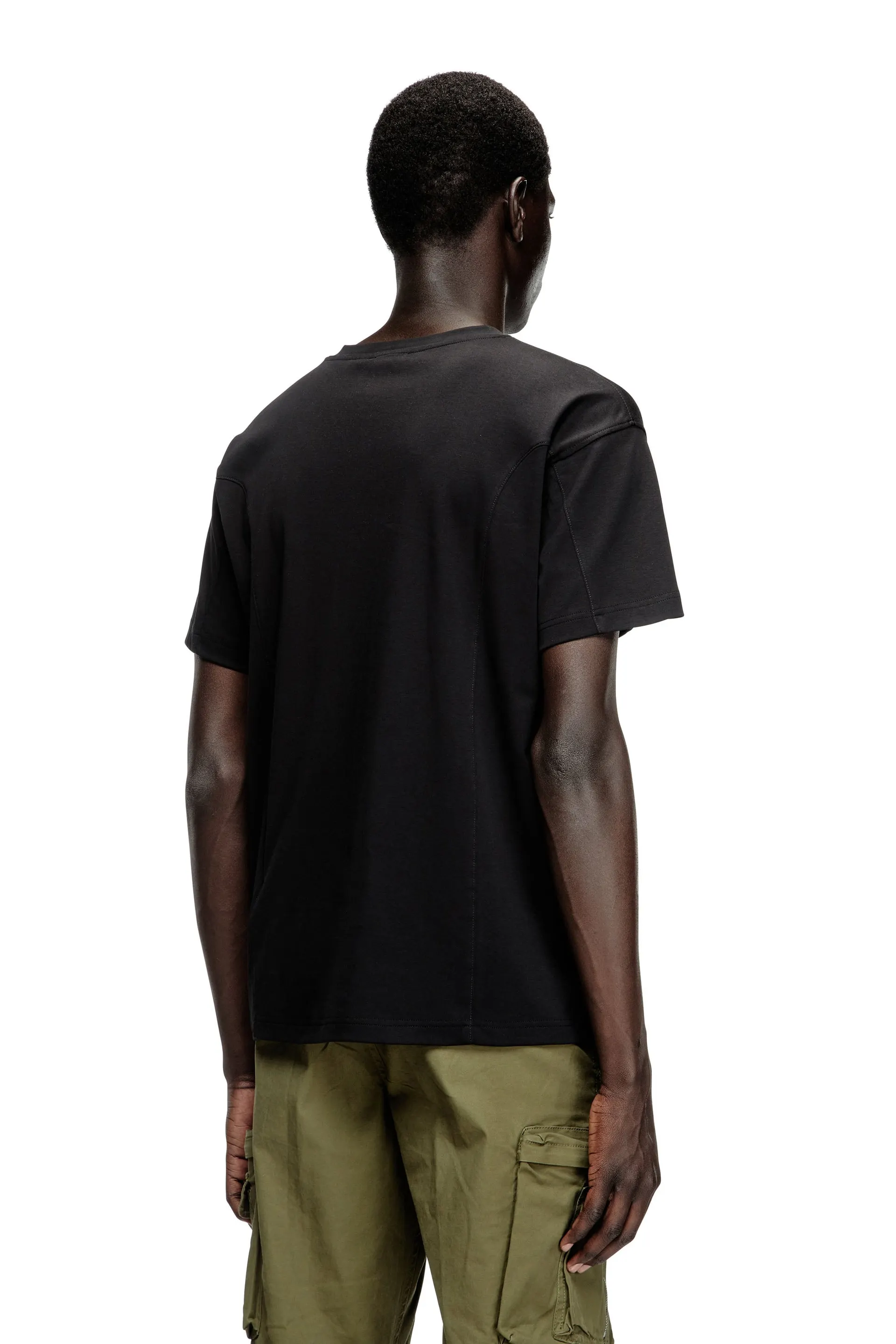 T-shirt with solid color panels