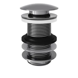 Piletta per lavabo click-clack EQUATION attacco 1 1/4" foro Ø 40 mm in inox cromo