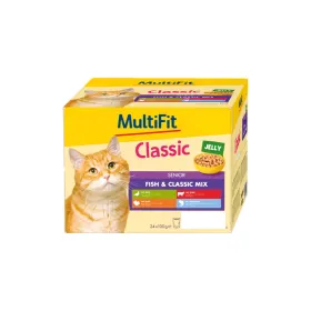 MultiFit Cat Senior Classic riba u želeu Multipack 24x100 g