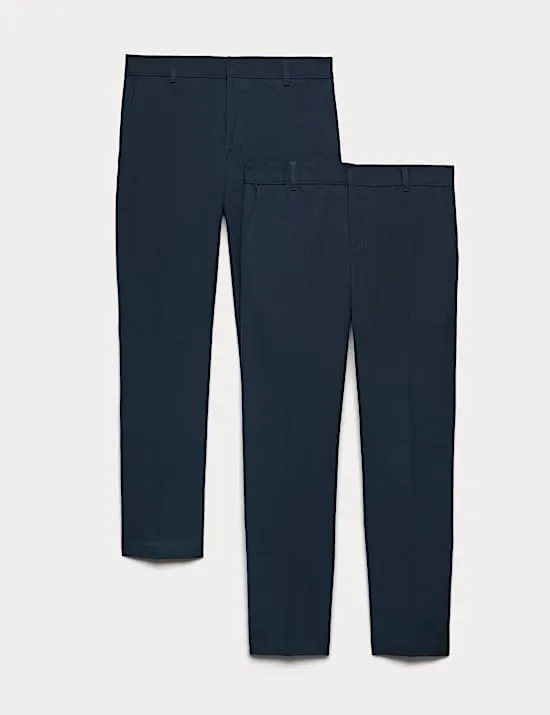 2er-Pack Schulhosen mit schmalem Bein für Jungen (2–18 Jahre)