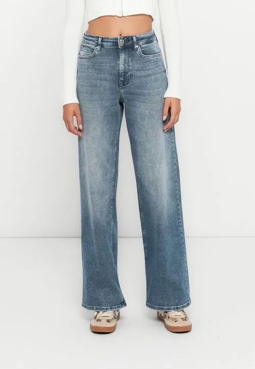 Wide-fit ONLMADISON High waist Wide Leg Fit - Wide leg - special blue grey denim