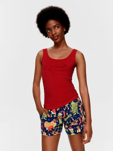 Red Pop Colour P.A. Penny Tank