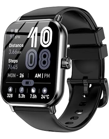 Smart Watch for Men Women, 1.83" HD Touch Screen with Bluetooth Call, IP68 Waterproof, 140+ Sport Modes, Fitness Tracker with Heart Rate & Sleep Monitor, Pedometer, Compatible with Android iPhone