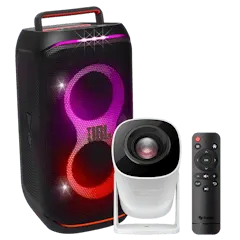 JBL PARTY BOX CLUB 120 IPX4 160W + MINI PROYECTOR STEREN
