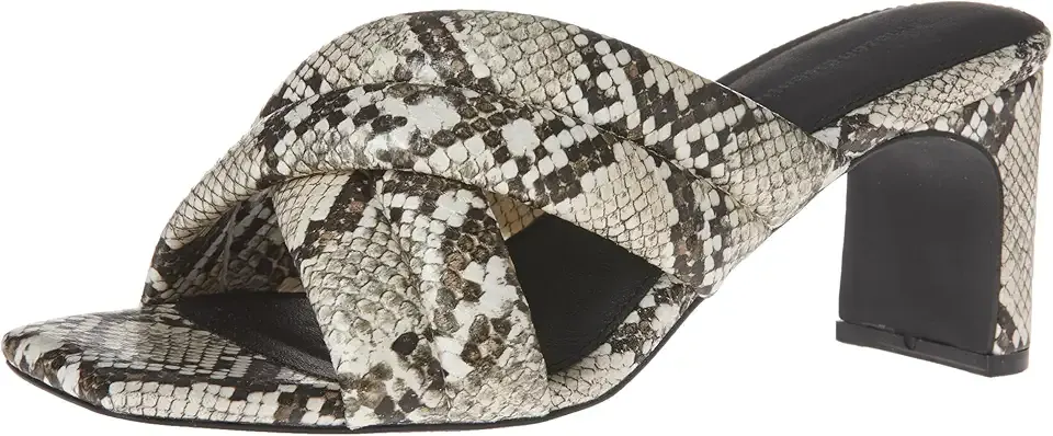 Women's Crossover Heeled Sandal with Padded Straps and Memory Foam Insole