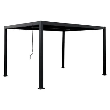 Pergola in Alluminio Sirio con Alette Regolabili Grigia 3x4