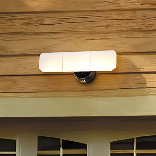 Patriot Lighting® Matte Black Tri-Head Switch-Operated LED Security Flood Light