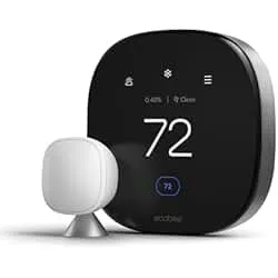 ecobee Smart Thermostat Premium with Smart Sensor and Air Quality Monitor - Programmable Wifi Thermostat - Works with Siri, Alexa, Google Assistant